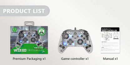 TOPWOLF Wired Game Controller for Xbox SERIES S|X TRANSPARENT COLORFUL