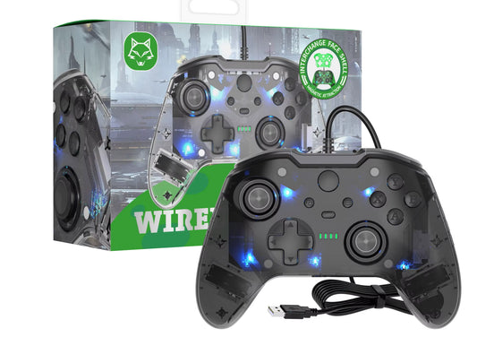 TOPWOLF Wired Game Controller for Xbox SERIES S|X TRANSPARENT COLORFUL